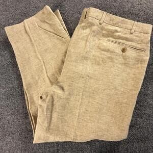 Ermenegildo‎ Zegna Men's Linen Pants Size 38 IT / 32 US Beige